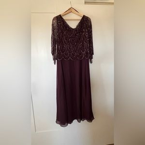 Burgundy Evening Dress